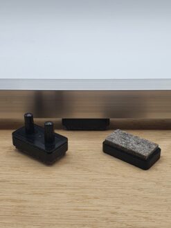 Viltglijder rechthoekig voor vlakke buisframe met dubbele pen 31x17mm (vervangbaar)